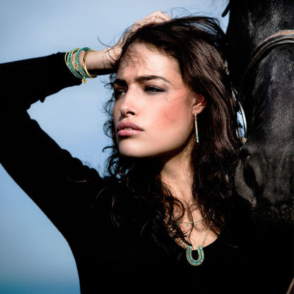 Prism - Linea Turquoise Equestrian Earring Urban-Equestrian