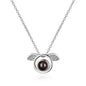 100 languages of love necklace Projection Pendant Necklace For Women Crystal Jewelry
