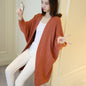 2021 Long Cardigan Women Sweater Autumn Winter Bat Sleeve Knitted Sweater
