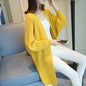 2021 Long Cardigan Women Sweater Autumn Winter Bat Sleeve Knitted Sweater