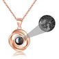Rose Flower Photo Projection Necklace