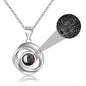 Rose Shape 100 Languages I Love You Customized Projection Pendant
