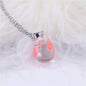 Resin Rould Ball Moon Pendant Necklace Women Blue Sky White Cloud Necklace