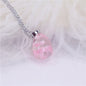 Resin Rould Ball Moon Pendant Necklace Women Blue Sky White Cloud Necklace