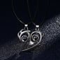 2PCS/set matching necklaces for couples 100 Languages I Love You Lovers Heart Magnetic relationship Necklace