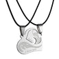 matching necklaces for couples necklaces Splice 2 PCS/Set Cat Moon Heart Pendant