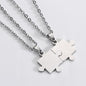 1 Pair puzzle Pendant Chain piece necklace for couples