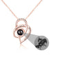 Personalized Necklaces Customize Name Projection Photo Crystal Heart Stitching Necklace