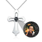 Personalized Custom Photo Name Cross Style Projection Necklace Pendant Necklaces