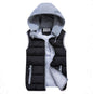 Women Plus Size Removable Hooded Thick Waistcoats Female Winter Warm Outerwear Vest