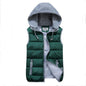 Women Plus Size Removable Hooded Thick Waistcoats Female Winter Warm Outerwear Vest