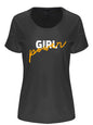 Girl Power Printed Women's Bamboo/Cotton Short Sleeve Scoop Neck T-Shirt Spun Bamboo