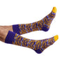 Purple and Gold Tiger Stripe Dress Socks DeadSoxy