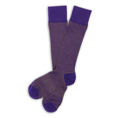 Purple / Gold Birdseye Dress Socks DeadSoxy