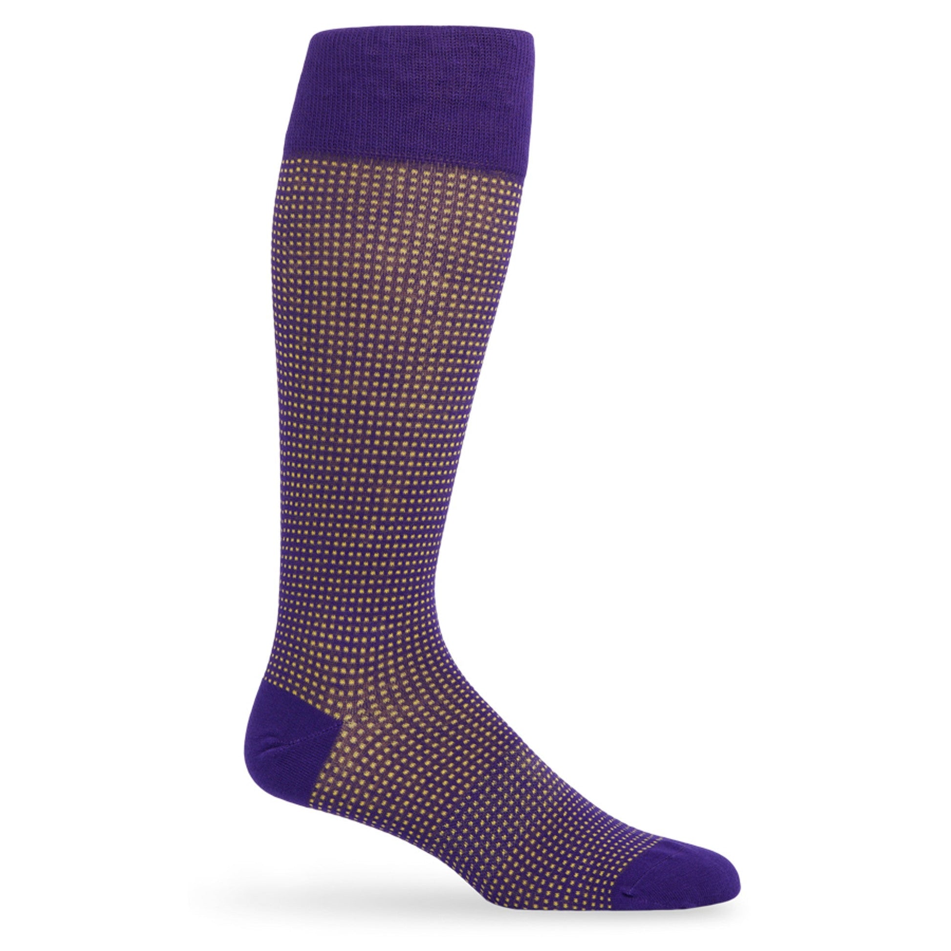Purple / Gold Birdseye Dress Socks DeadSoxy