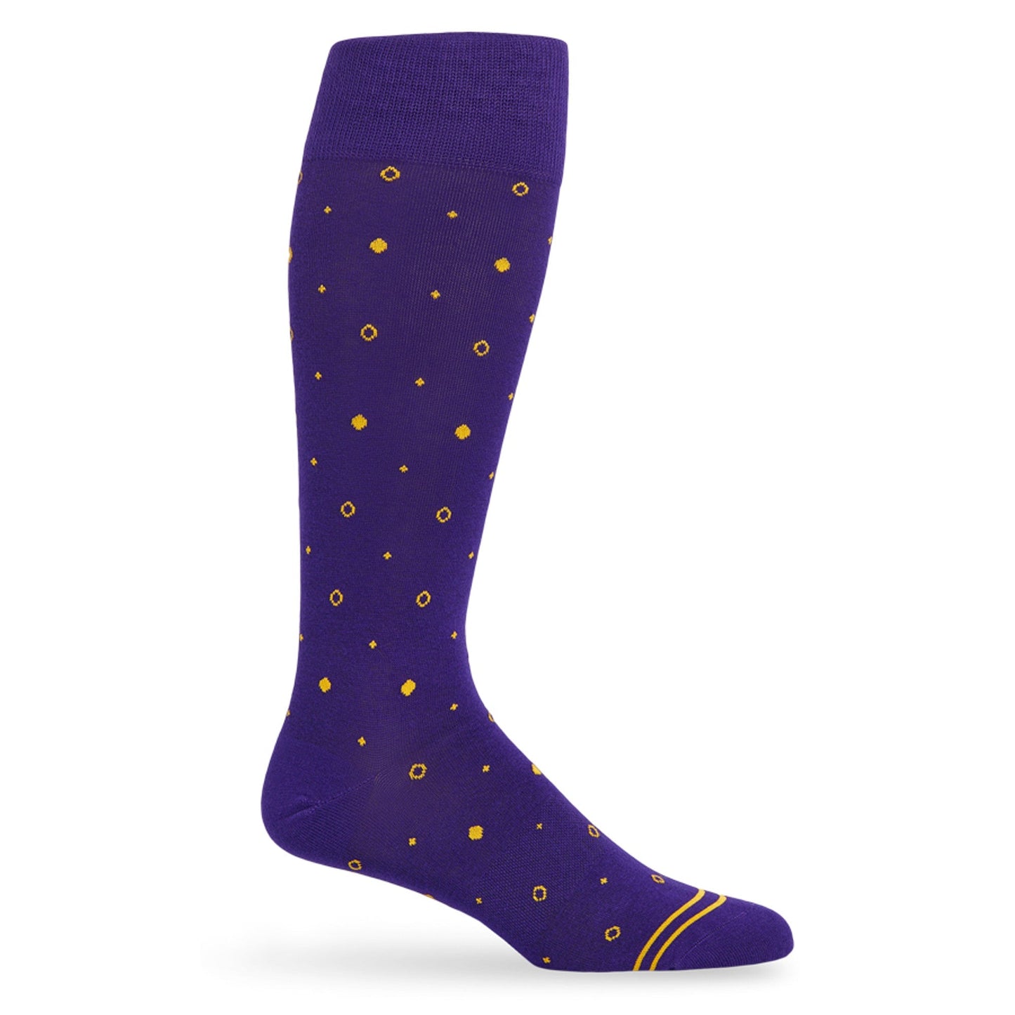Purple / Gold Mixed Dot Dress Socks DeadSoxy