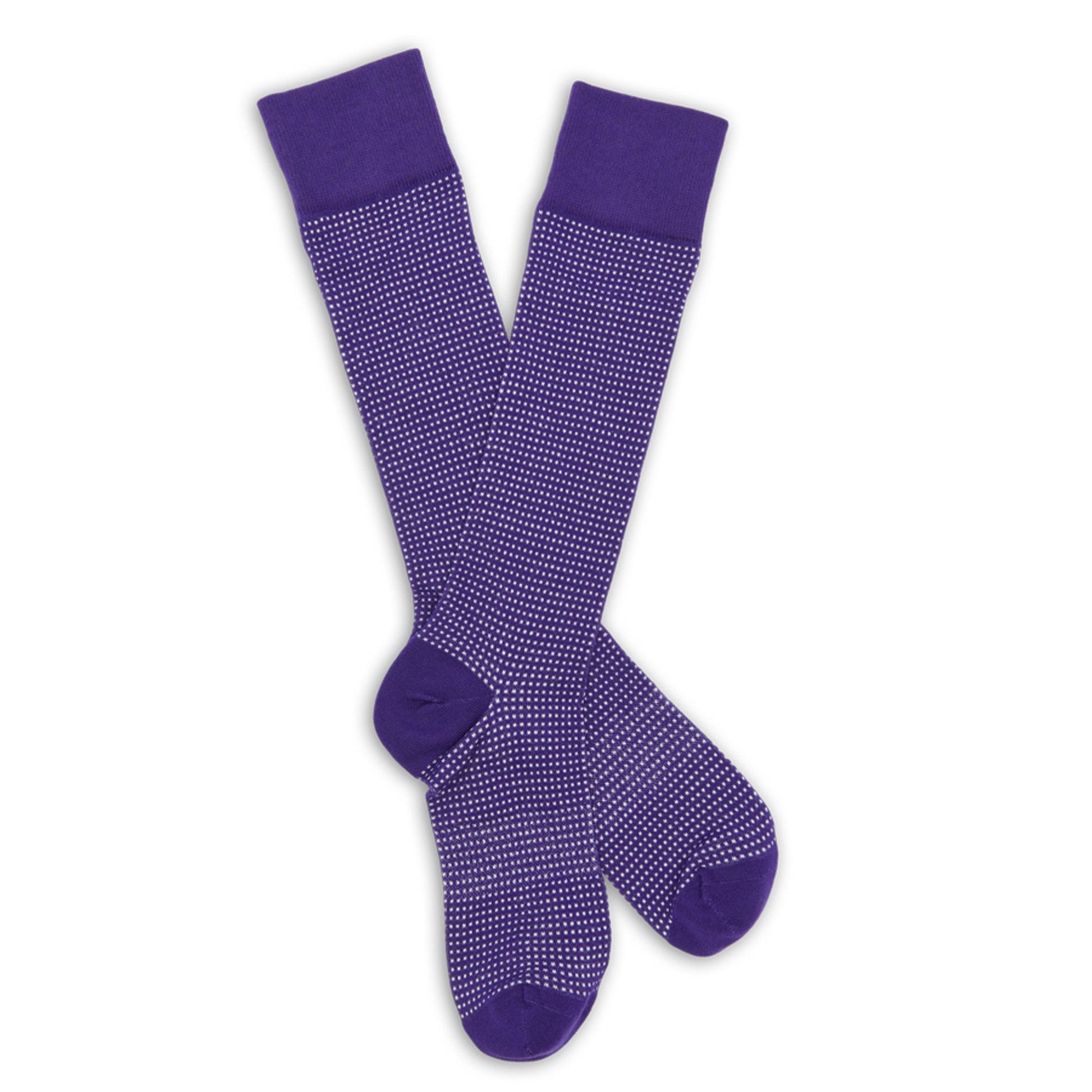 Purple / White Birdseye Dress Socks DeadSoxy