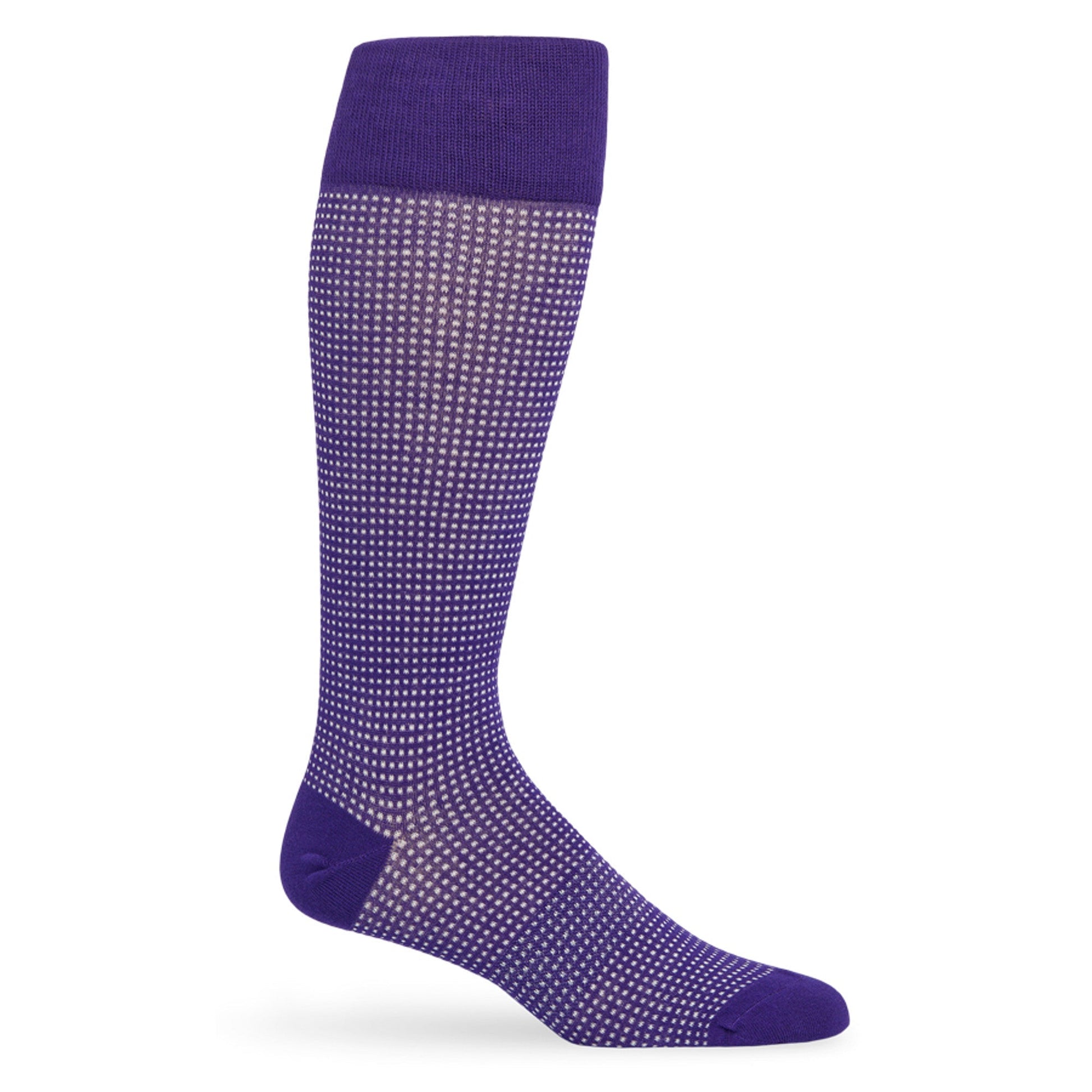 Purple / White Birdseye Dress Socks DeadSoxy