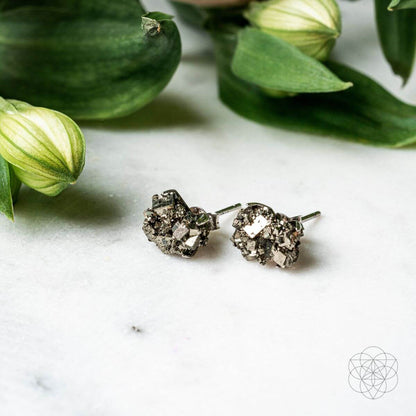 Pyrite Earrings of Wealth Conscious Items