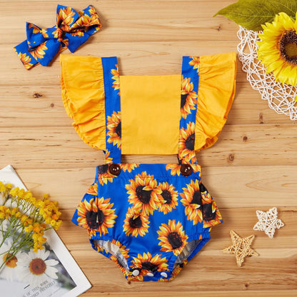 New Girls' Jumpsuit with Suspenders
