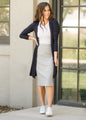 Quinn Heather Gray Knit Midi Skirt