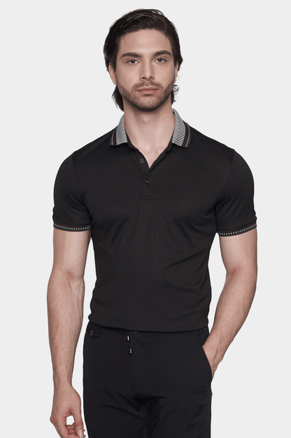 The Mercerized Cotton Polo (Crown Black) Bright Moons