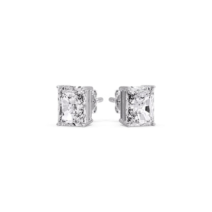 Radiant Diamond Basket Stud Earring Fascinating Diamonds