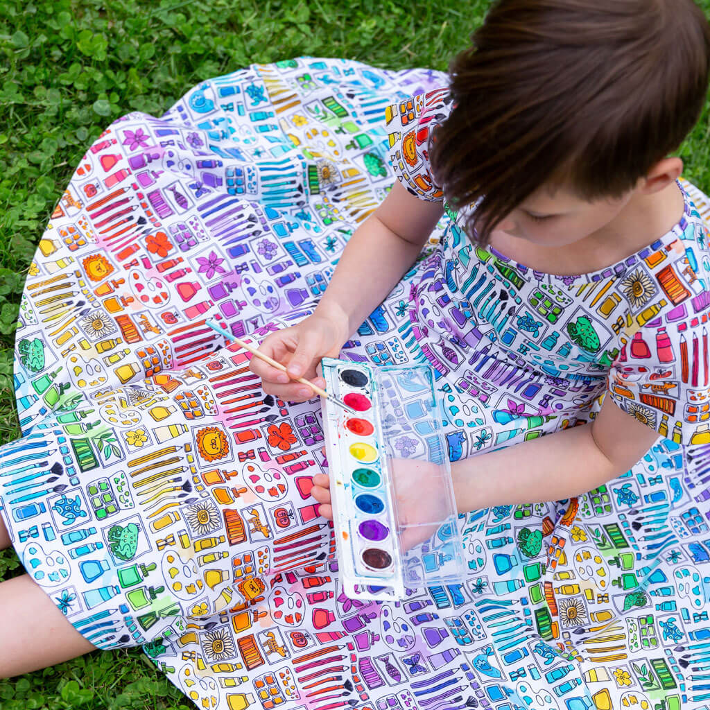 "Smarty Paints" Rainbow Art Supplies Super Twirler Dress with Pockets Princess Awesome & Boy Wonder