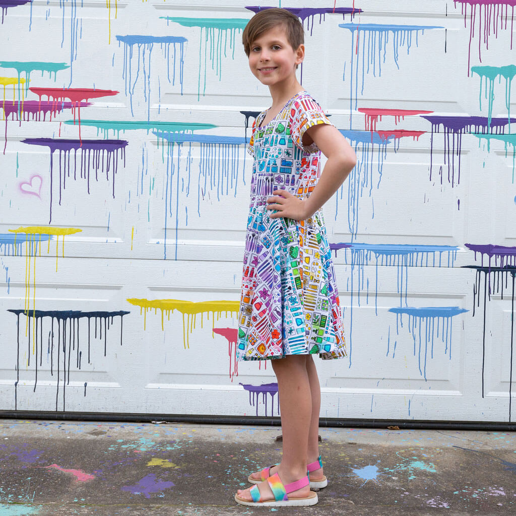 "Smarty Paints" Rainbow Art Supplies Super Twirler Dress with Pockets Princess Awesome & Boy Wonder