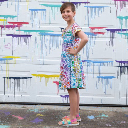 "Smarty Paints" Rainbow Art Supplies Super Twirler Dress with Pockets Princess Awesome & Boy Wonder