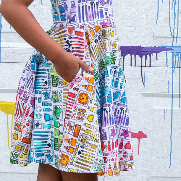 "Smarty Paints" Rainbow Art Supplies Super Twirler Dress with Pockets Princess Awesome & Boy Wonder