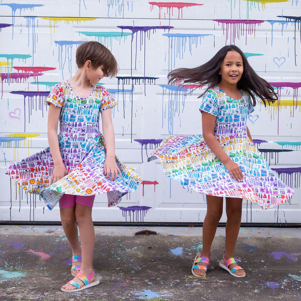 "Smarty Paints" Rainbow Art Supplies Super Twirler Dress with Pockets Princess Awesome & Boy Wonder