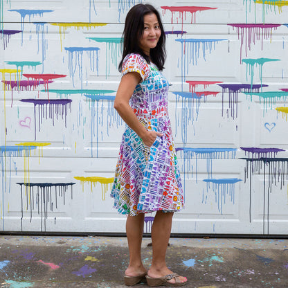 Adult "Smarty Paints" Rainbow Art Supplies Super Twirler Dress with Pockets Princess Awesome & Boy Wonder