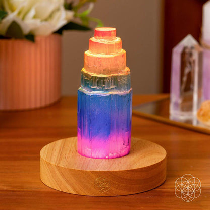 Rainbow’s Blessing - Selenite Tower of Peace & Protection Conscious Items