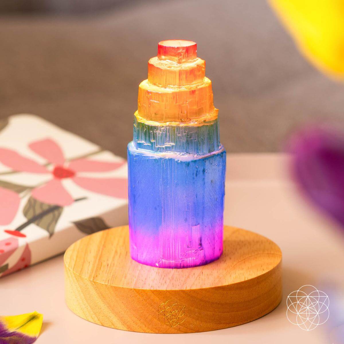 Rainbow’s Blessing - Selenite Tower of Peace & Protection Conscious Items