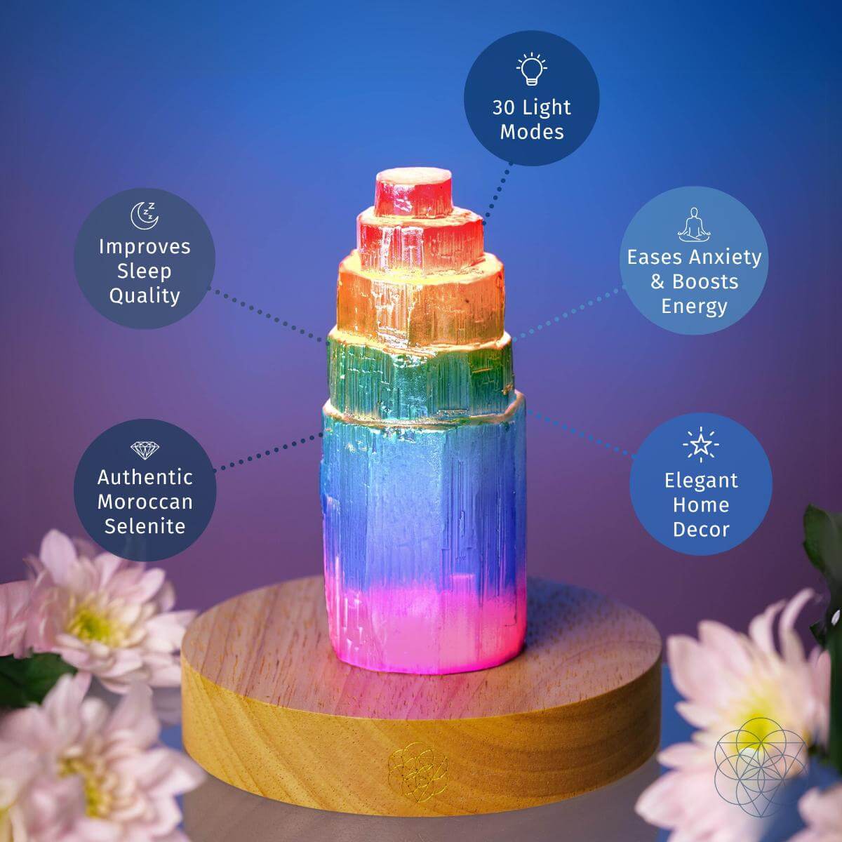 Rainbow’s Blessing - Selenite Tower of Peace & Protection Conscious Items