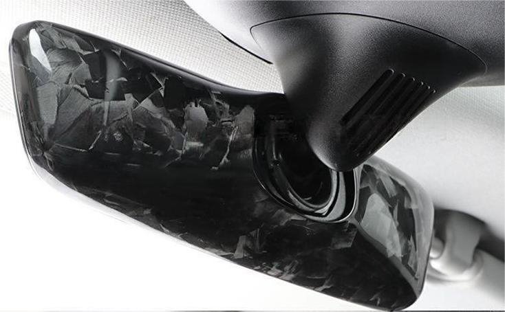 Dry Carbon Fiber Interior Rearview Mirror Cover for Model 3/Y | 4 Finishes | Lightweight Tesery Official Store