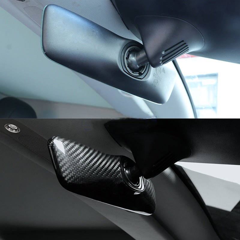 Dry Carbon Fiber Interior Rearview Mirror Cover for Model 3/Y | 4 Finishes | Lightweight Tesery Official Store