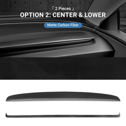 TESERY Real Dry Carbon Fiber Dashboard Cover Overlay for Model 3 Highland / Model Y Juniper Tesery Official Store
