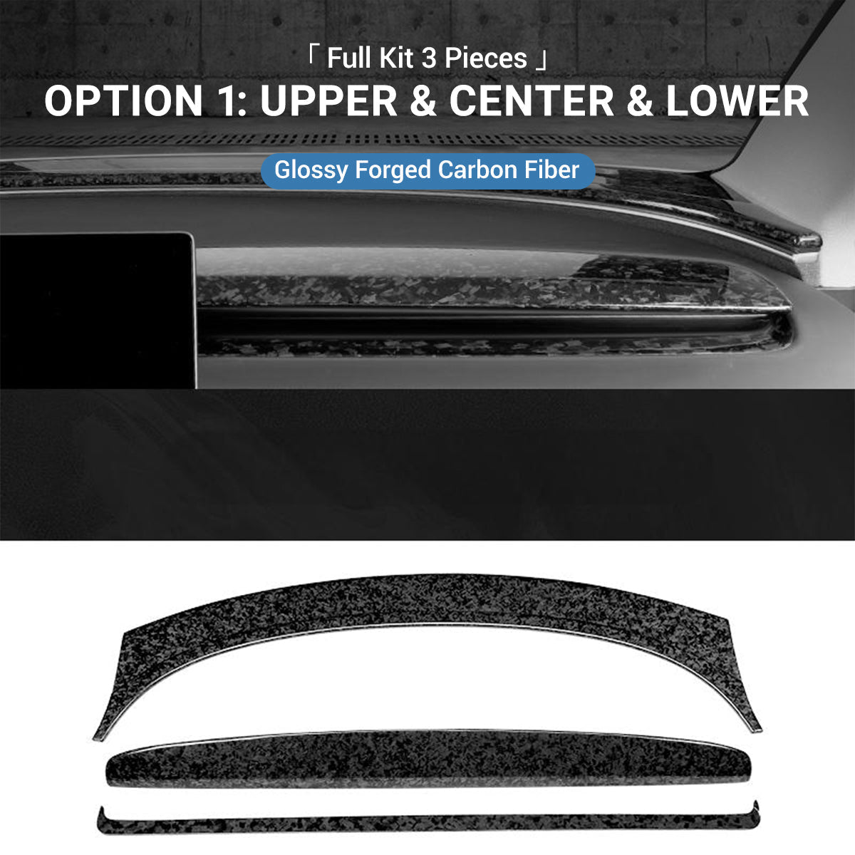 TESERY Real Dry Carbon Fiber Dashboard Cover Overlay for Model 3 Highland / Model Y Juniper Tesery Official Store