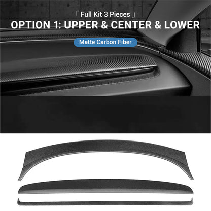 TESERY Real Dry Carbon Fiber Dashboard Cover Overlay for Model 3 Highland / Model Y Juniper Tesery Official Store