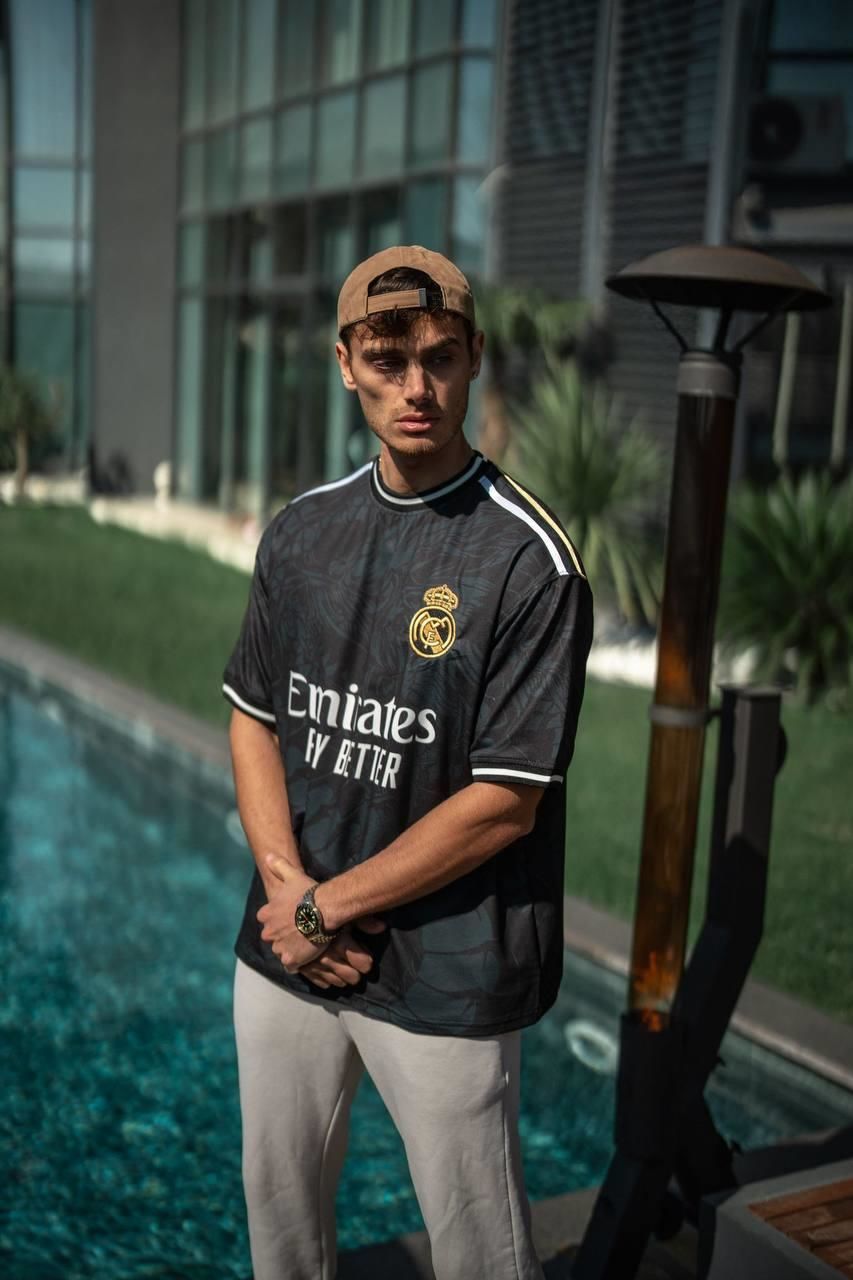 Real Madrid Dragon Print Oversized T-shirt - Premium 2-Thread Lycra Blend Withinblack