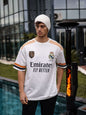 Real Madrid Oversized T-shirt with Logo - Lycra Blend Fabric for Comfort Withinblack
