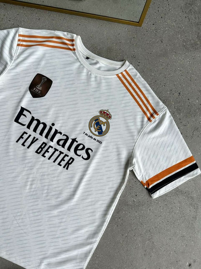 Real Madrid Oversized T-shirt with Logo - Lycra Blend Fabric for Comfort Withinblack