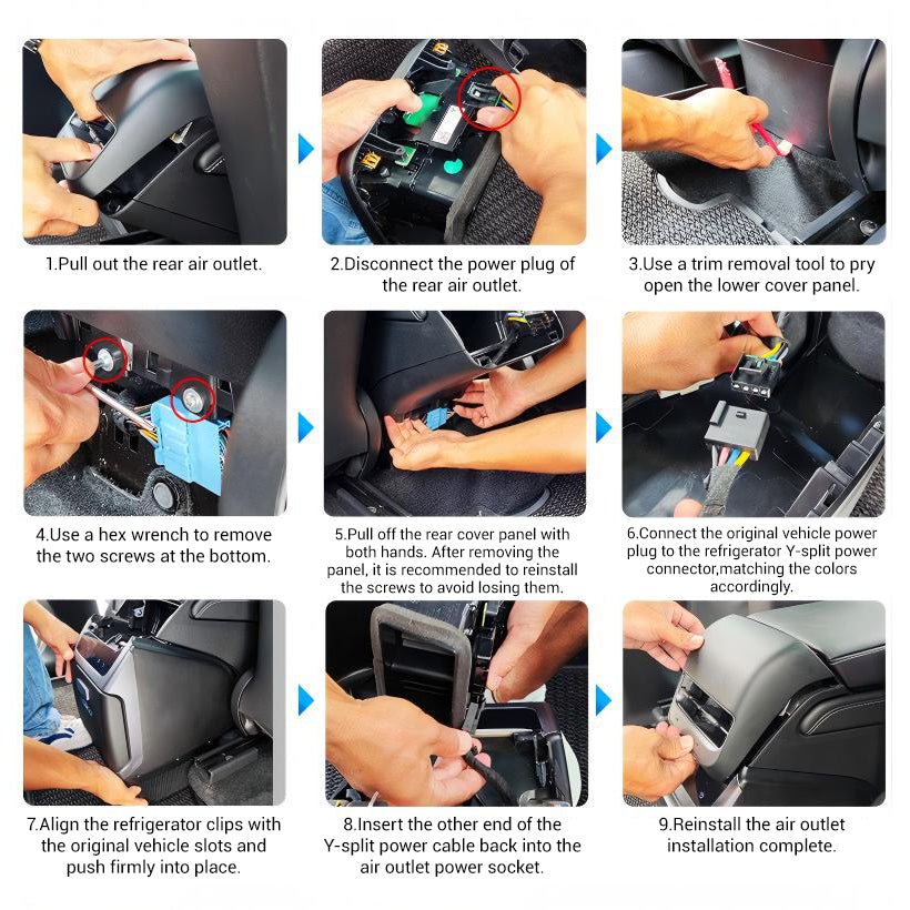 Rear Armrest Box Refrigerator for Model Y | Compressor Cooling | 40-Min Fast Cool | Non-Destructive Install Tesery Official Store