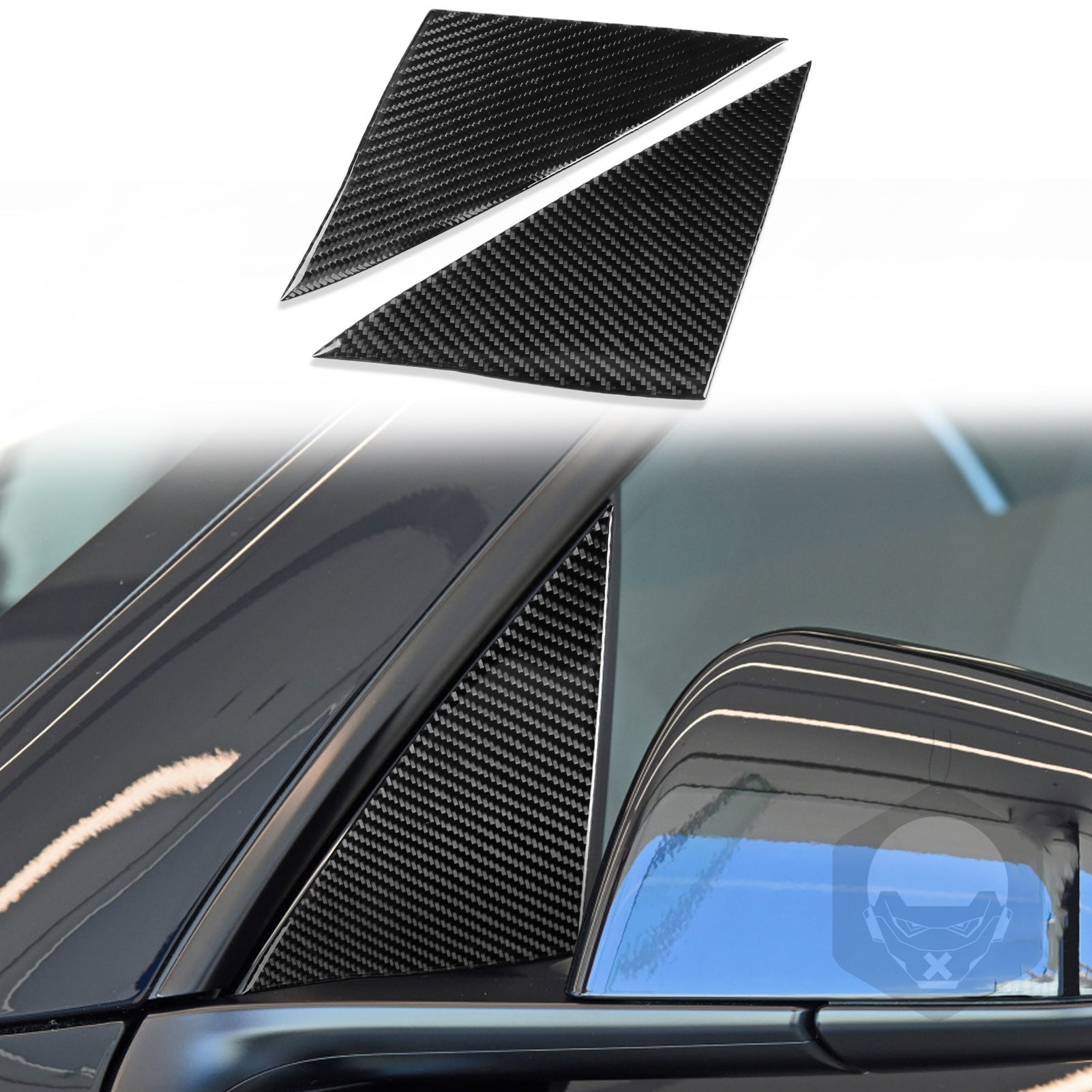A-Pillar Accent Overlays for Model Y 2020-2025.03 | Mirror Area | Self-Adhesive Tesery Official Store