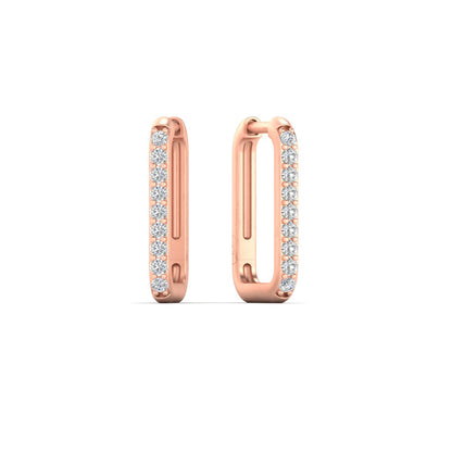 Rectangle Diamond Hoop Earring Fascinating Diamonds