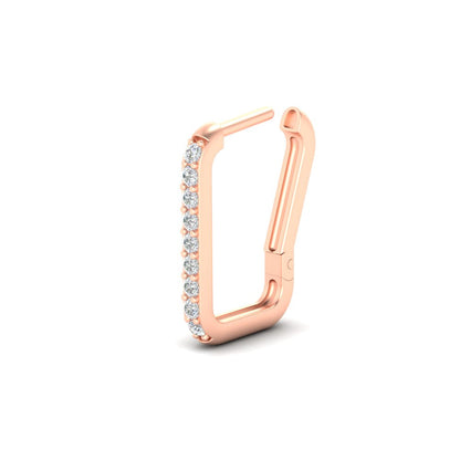 Rectangle Diamond Hoop Earring Fascinating Diamonds