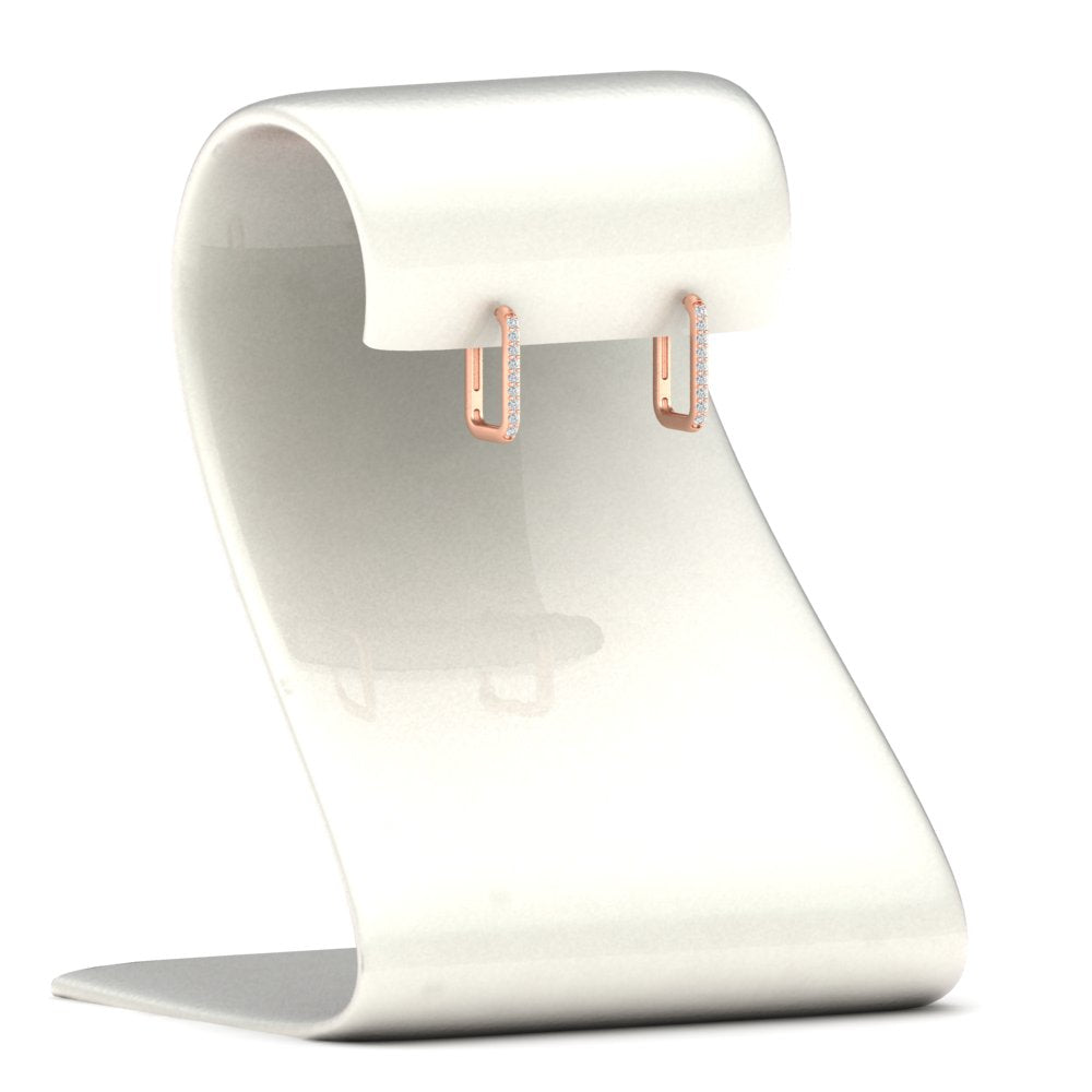 Rectangle Diamond Hoop Earring Fascinating Diamonds