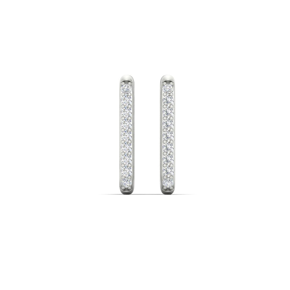 Rectangle Diamond Hoop Earring Fascinating Diamonds